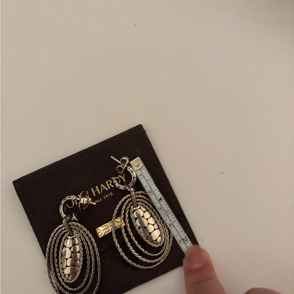 John Hardy Silver Textured Earrings